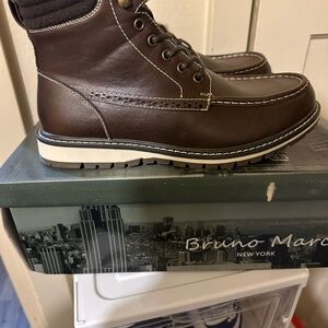 Bruno Marc Men's Brown Snow Boots